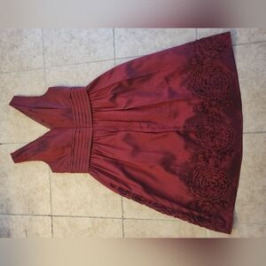 Red formal cocktail dress